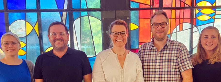(v.l.n.r.) Schulsozialarbeiterin Annabel Grabosch, Beratungslehrer Frank Schäfer, Beratungslehrerin Susanne Kutz, Abteilungskoordinator Sven Petersen, Schulsozialarbeiterin Lena Zyla